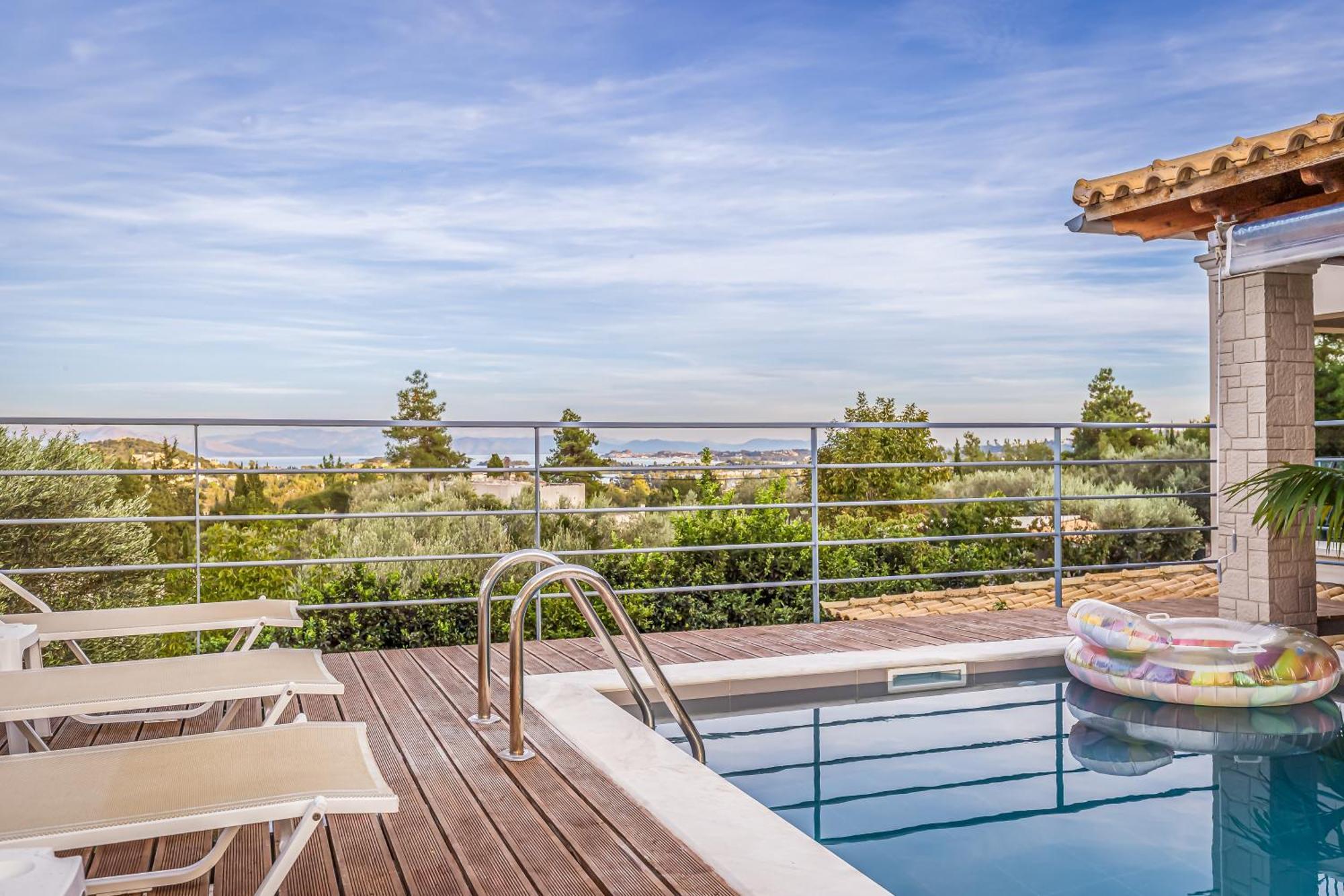 Villa Olivia Corfu - Amazing Sea-View 3 Bedroom Villa With A Pool Gazátika Dış mekan fotoğraf