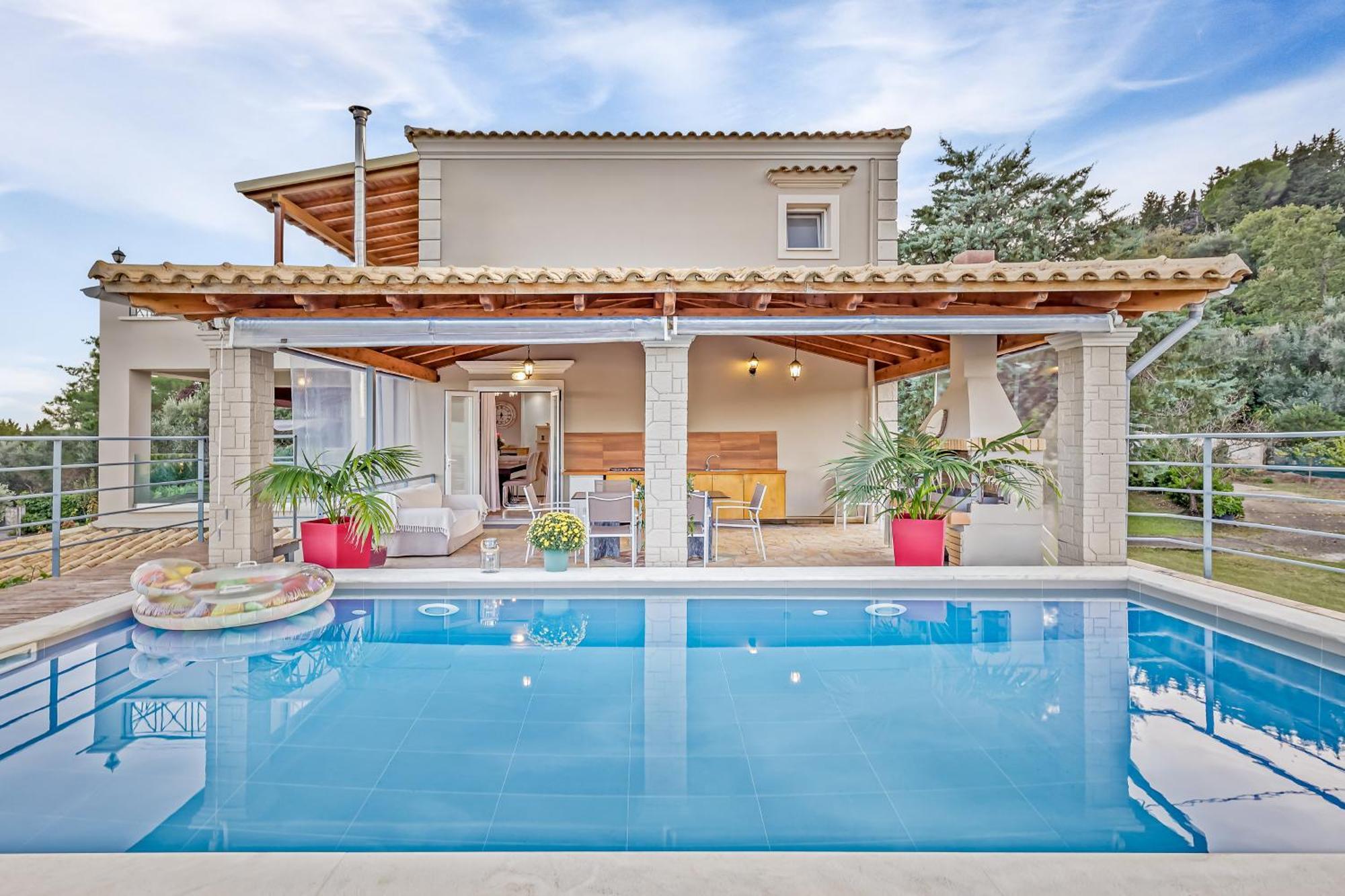 Villa Olivia Corfu - Amazing Sea-View 3 Bedroom Villa With A Pool Gazátika Dış mekan fotoğraf